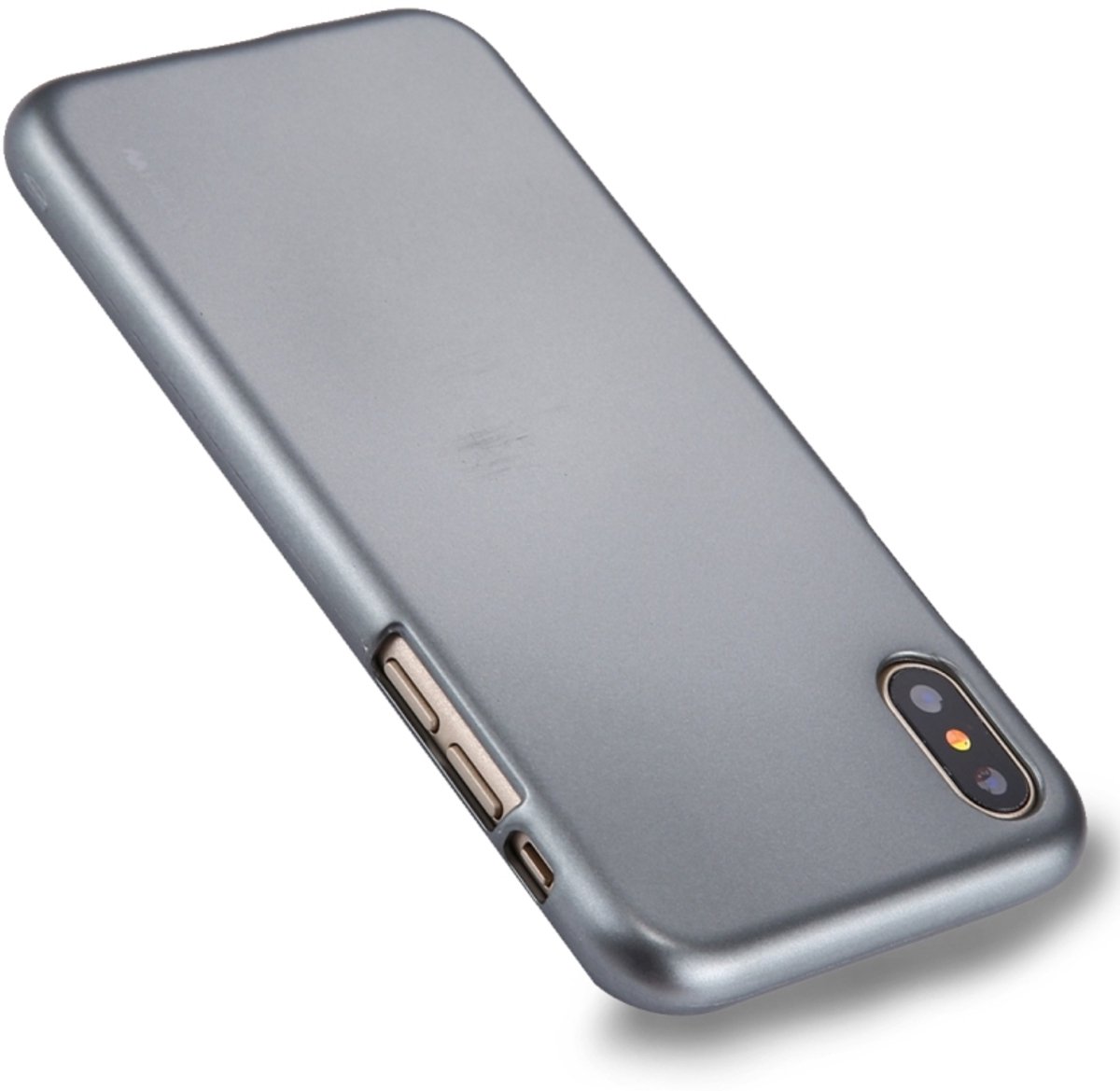 Let op type!! GOOSPERY MERCURY i JELLY for iPhone X Metal and Oil Painting Soft TPU Protective Back Cover Case(Grey)