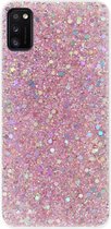 ADEL Premium Siliconen Back Cover Softcase Hoesje Geschikt voor Samsung Galaxy A41 - Bling Bling Roze