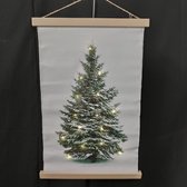 Kerstboom op canvas doek inclusief verlichting L 40X60 CM