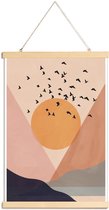 JUNIQE - Posterhanger Sun Flock -20x30 /Kleurrijk