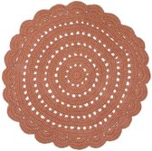 Nattiot - Alma Rond Vloerkleed/Tapijt ∅ 120 cm - Amber