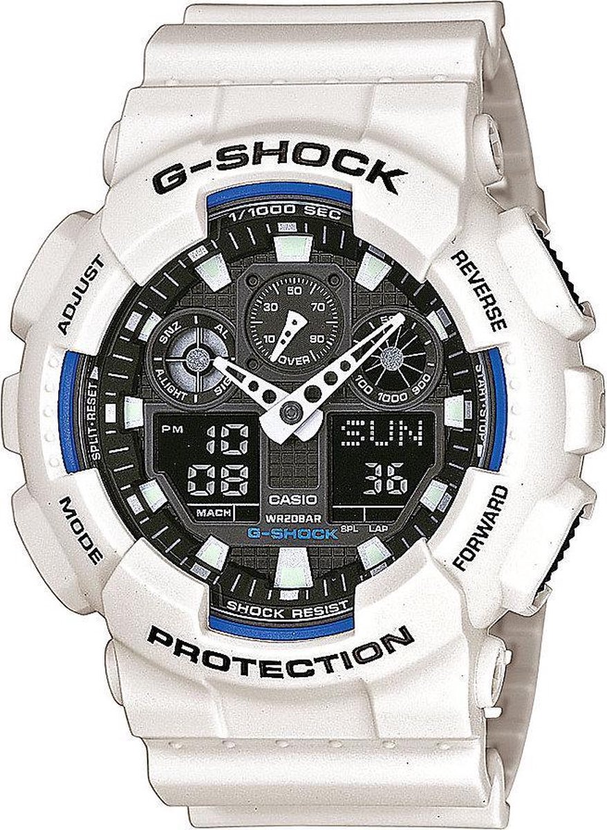 Casio G-Shock GA-100B-7AER Herenhorloge 51 mm - Wit