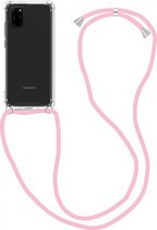 Samsung Galaxy A71 Hoesje Back Cover met Koord Roze