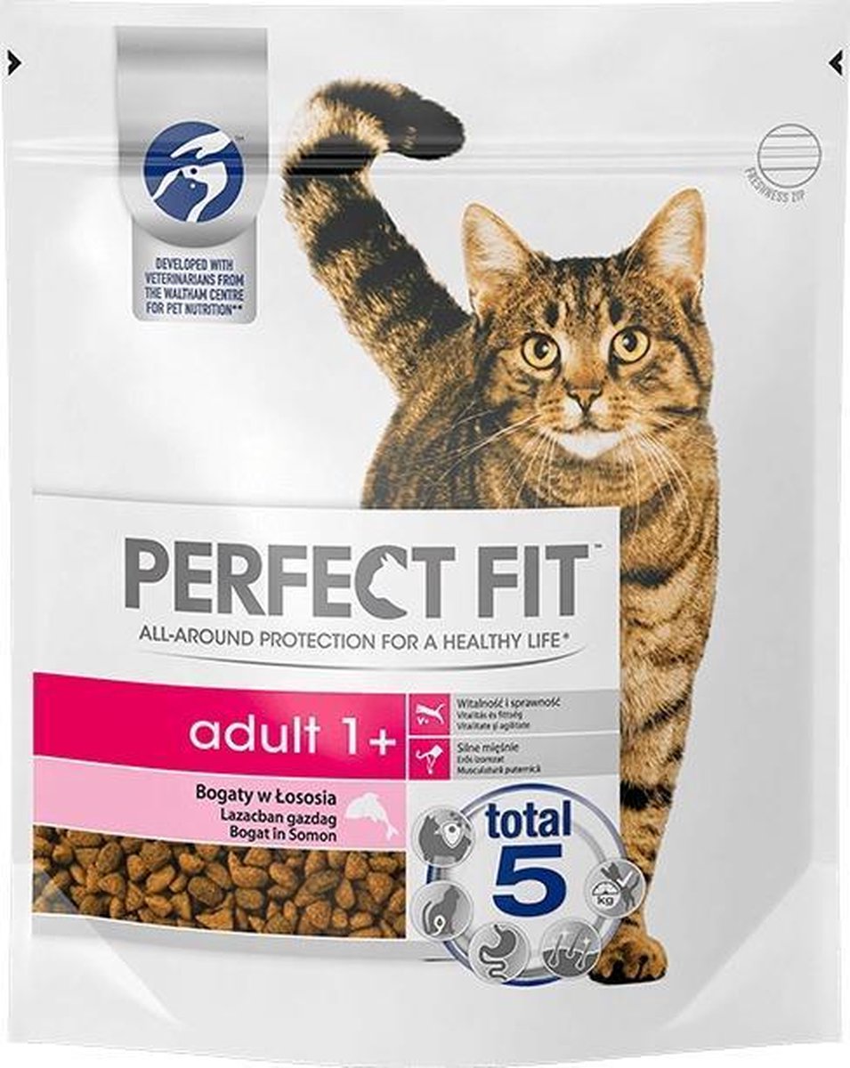 1x Perfect Fit - Adult 1+ Droogvoer Zalm - Kattenvoer - 750 g