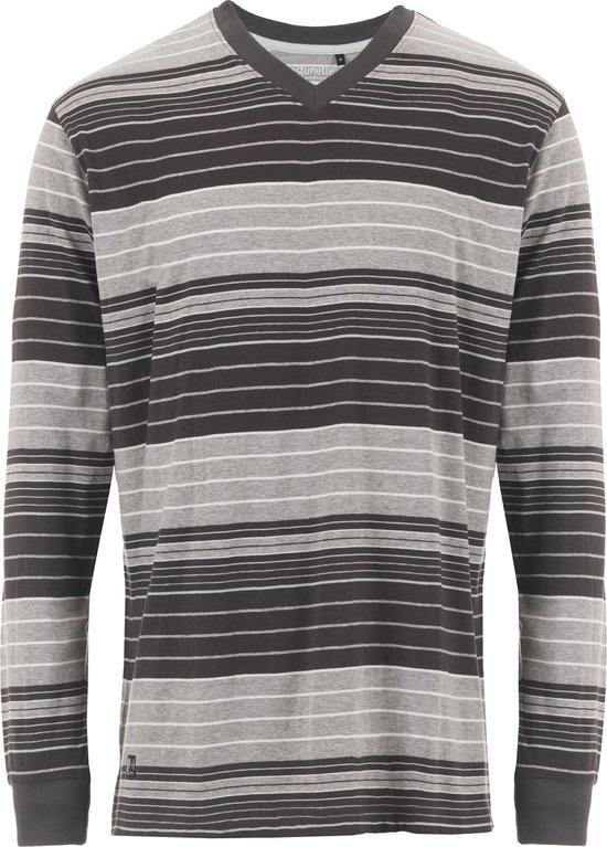 Pastunette for Men longsleeve Pyjamashirt - Grey - Maat XL