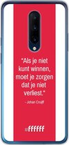 OnePlus 7 Pro Hoesje Transparant TPU Case - AFC Ajax Quote Johan Cruijff #ffffff
