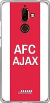 Nokia 7 Plus Hoesje Transparant TPU Case - AFC Ajax - met opdruk #ffffff