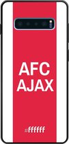 Samsung Galaxy S10 Plus Hoesje TPU Case - AFC Ajax - met opdruk #ffffff