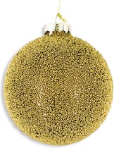 Glazen kerstbal yellow gold