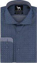 GENTS | Blumfontain Overhemd Heren Volwassenen print denim-blauw Maat S 37/38