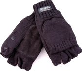 Handschoen mof flap Antraciet Zwart XL