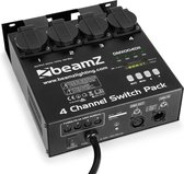 Switchpack DMX - BeamZ DMX004DII DMX switchpack - 4 kanaals - zwart