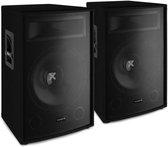 Speakers - Vonyx SL15 speakerset - Set van twee 15 boxen van 800W voor disco feestjes en DJ's - Setvermogen 1600W maximaal