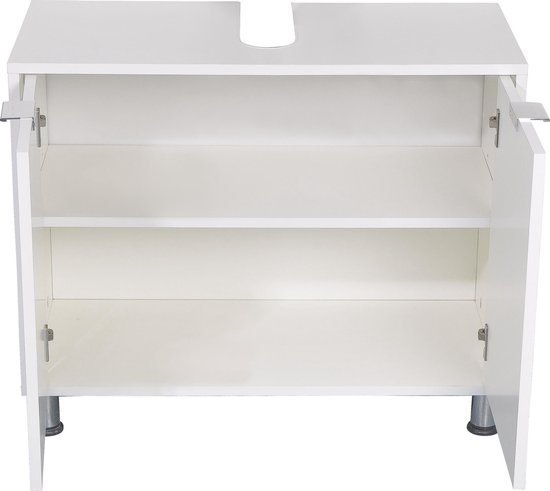 tectake Wastafelonderkast Katalina, ruim, draagkracht 20 kg - wit