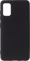 Shop4 - Samsung Galaxy A41 Hoesje - Zachte Back Case Mat Zwart