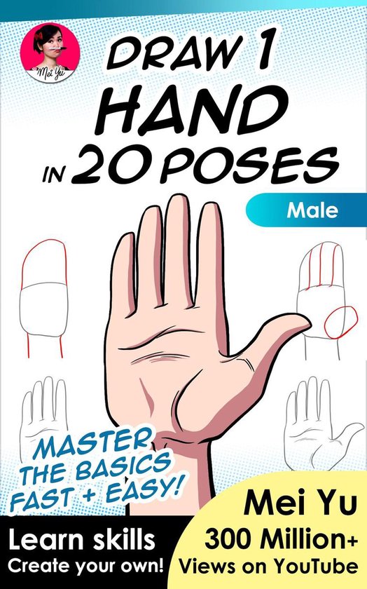 Draw 1 in 20 2 - Draw 1 Hand in 20 Poses (Male) - cover
