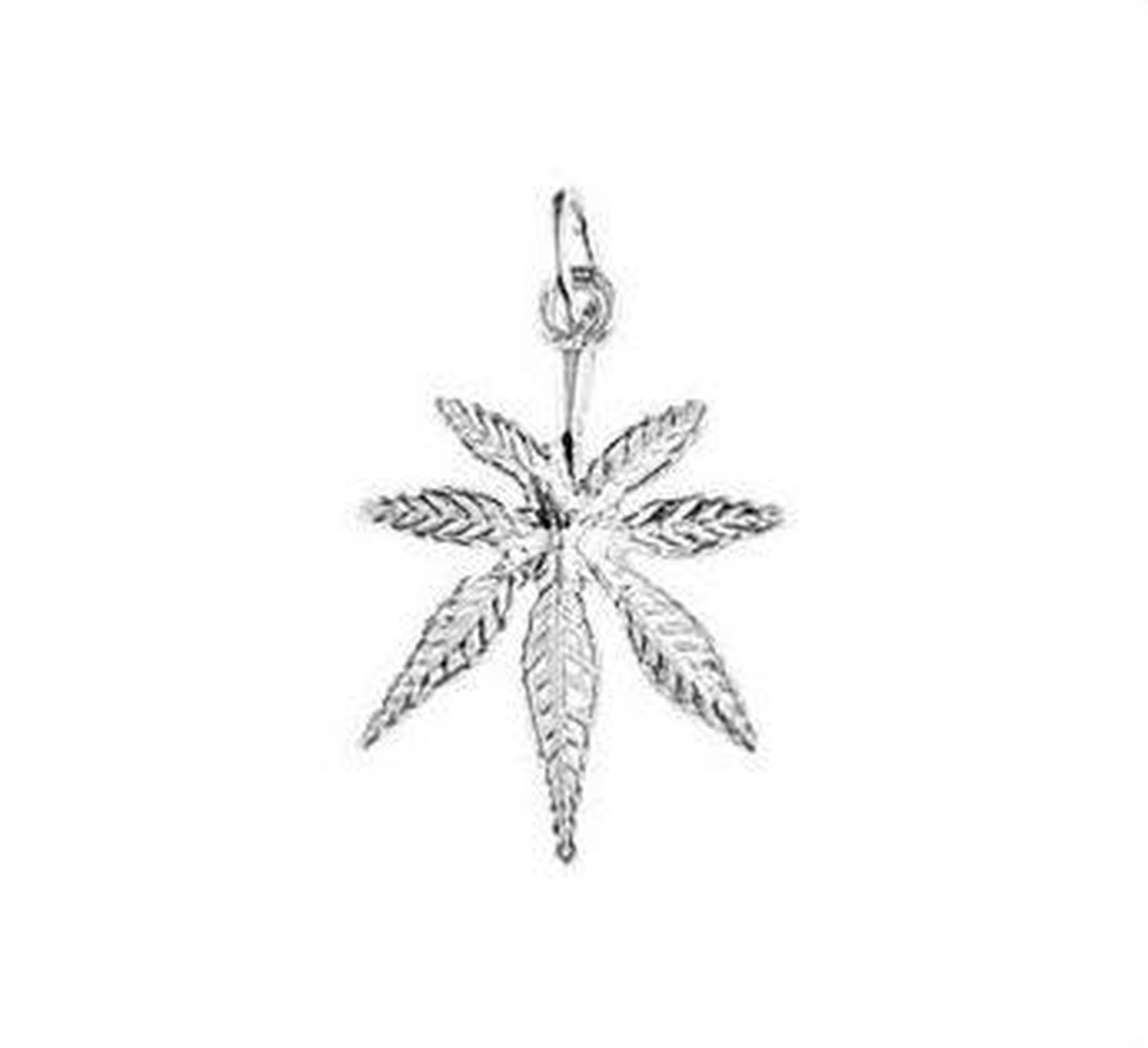 Blinx Jewels Zilveren Hanger Cannabis
