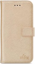 Apple iPhone 12 Pro Max Hoesje - My Style - Flex Wallet Serie - Kunstlederen Bookcase - Goud - Hoesje Geschikt Voor Apple iPhone 12 Pro Max