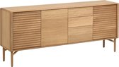 Kave Home - Lenon eikenhout dressoir 200 x 86 cm van massief hout en eikenfineer FSC MIX Credit