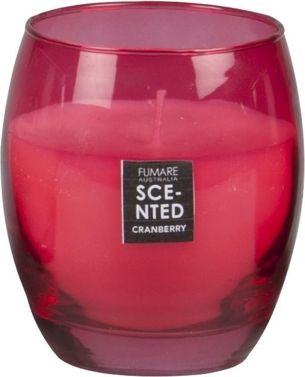 Bougie Parfumée Fumare Cranberry 8 X 9 Cm Glas Rouge | bol.com
