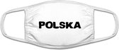 Polska mondkapje | Polen gezichtsmasker | bescherming | bedrukt | logo | Wit mondmasker van katoen, uitwasbaar & herbruikbaar. Geschikt voor OV