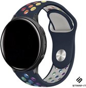 Siliconen Smartwatch bandje - Geschikt voor  Garmin Vivomove HR sport band - donkerblauw/kleurrijk - Strap-it Horlogeband / Polsband / Armband