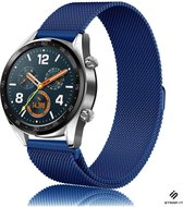 Milanees Smartwatch bandje - Geschikt voor Huawei Watch GT Milanese band - blauw - Strap-it Horlogeband / Polsband / Armband - 46mm