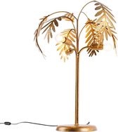 QAZQA botanica - Landelijke Tafellamp - 3 lichts - H 65 cm - Goud/messing - Woonkamer | Slaapkamer