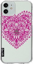 Casetastic Apple iPhone 12 / iPhone 12 Pro Hoesje - Softcover Hoesje met Design - Doodle Heart Print