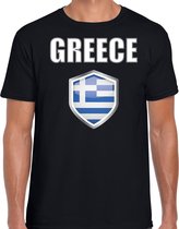 Griekenland landen t-shirt zwart heren - Griekse landen shirt / kleding - EK / WK / Olympische spelen Greece outfit S