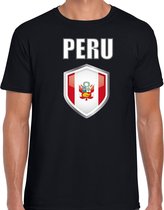 Peru landen t-shirt zwart heren - Peruaanse landen shirt / kleding - EK / WK / Olympische spelen Peru outfit S
