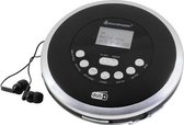 Soundmaster CD9290 - Portable CD/MP3-speler met DAB+ radio en oplaadbare batterij - zwart/zilver