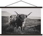 Sweet Living Poster - Hooglander Stier - 0 X 0 Cm - Zwart En Wit