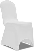 vidaXL Housse de chaise extensible Blanc (50 pièces)