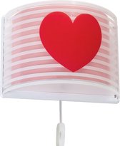 Starbright Wandlamp Hartje Junior 24,5 X 31 Cm E27 Roze/rood