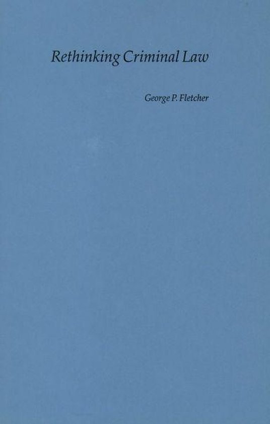 Rethinking Criminal Law - cover