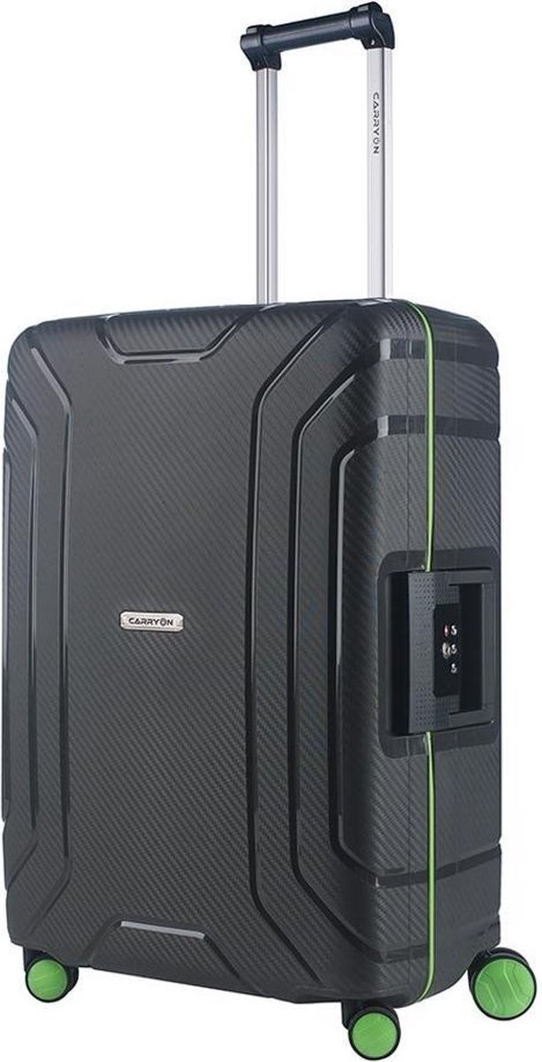 CarryOn Steward TSA Reiskoffer 70 liter zonder rits - 65cm Middenmaat Koffer met kliksloten - Donkergrijs