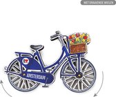 MDF Amsterdam Fiets Blauw Draaiende Wielen - Souvenir