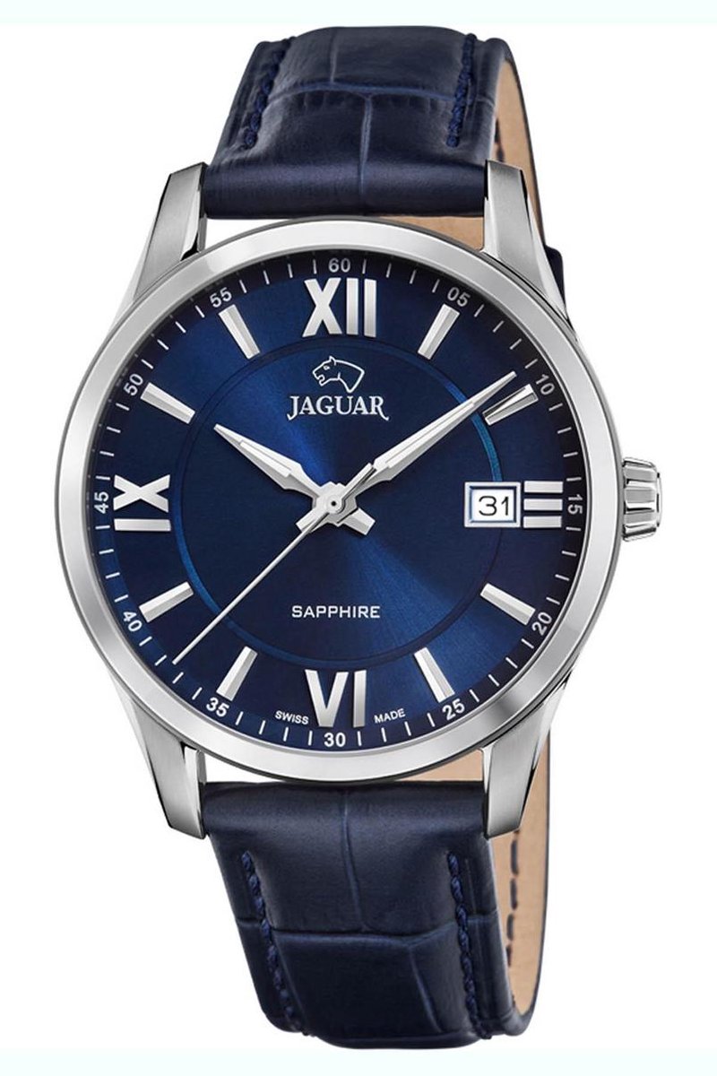 Jaguar Acamar Horloge - Jaguar heren horloge - Blauw - diameter 40 mm - roestvrij staal