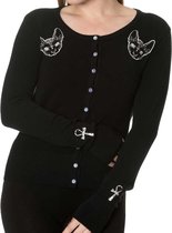 Banned Cardigan -S- Nine Lives Zwart