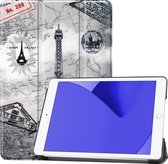 Hoes Geschikt voor iPad 10.2 2019/2020 Hoes Luxe Hoesje Book Case - Hoesje Geschikt voor iPad 7/8 Hoes Cover - Eiffeltoren