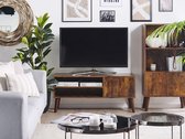Beliani VANLER - TV-meubel - donkere houtkleur - vezelplaat