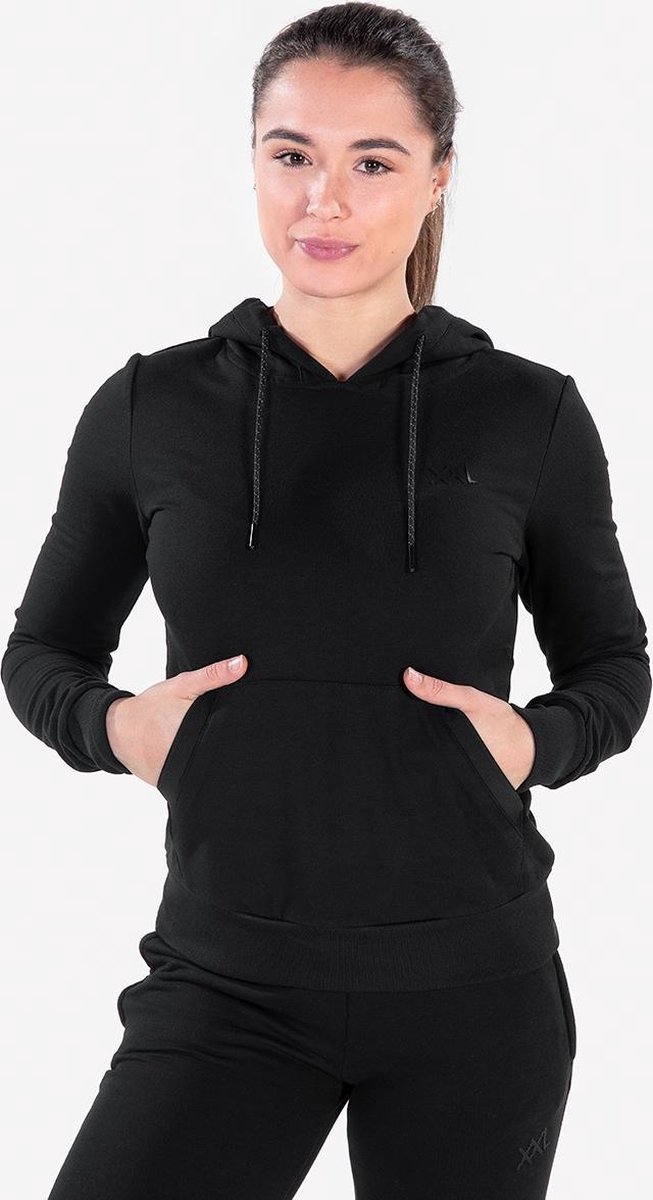 Women's Essential Hoodie-Zwart-XS