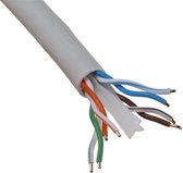 Netwerkkabel - Priso Cata - Cat6 UTP Box - 100 Meter - Stugge Kern - Koper - Grijs - BES LED