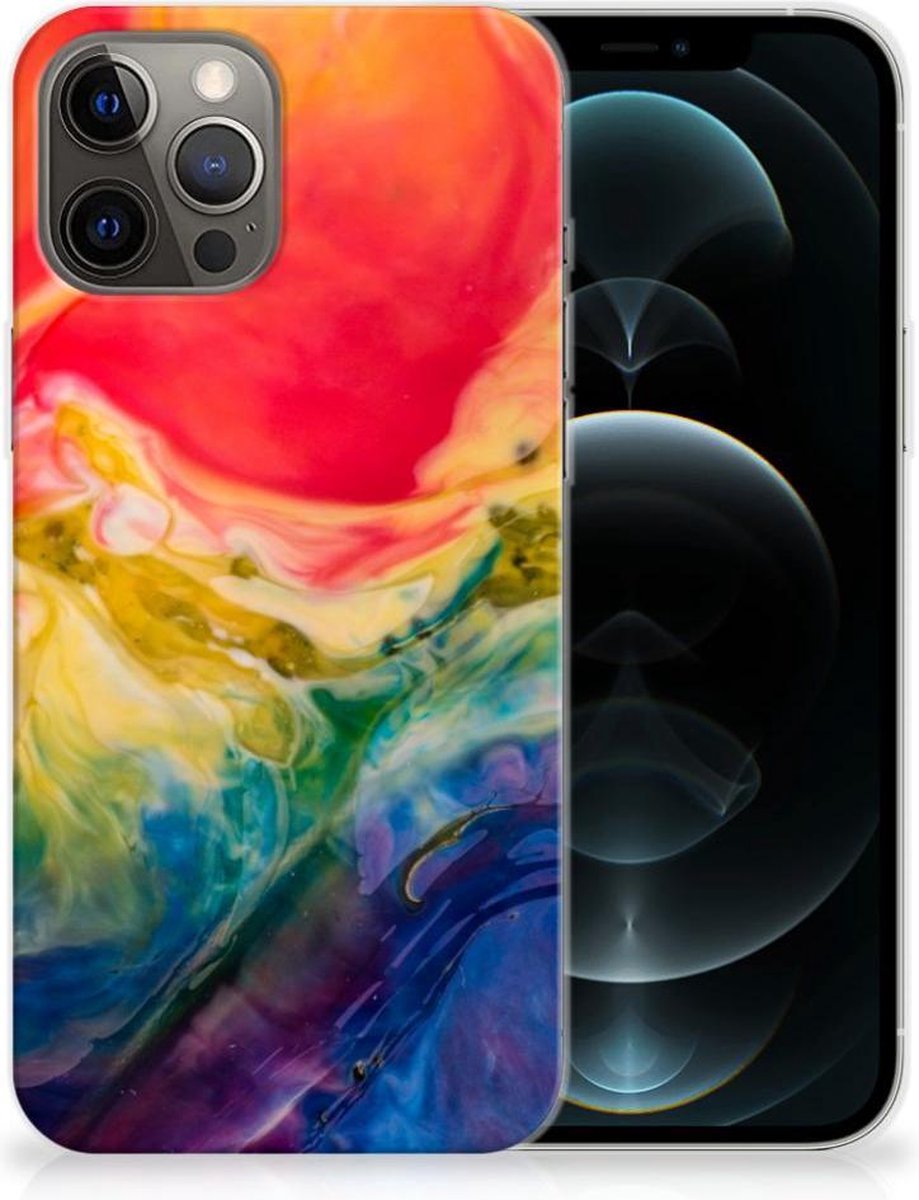 Hoesje maken iPhone 12 Pro Max Watercolor Dark