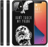 Smartphone Hoesje Super als Cadeautjes voor Hem iPhone 12 Mini Back Case TPU Siliconen Hoesje met Zwarte rand Zombie