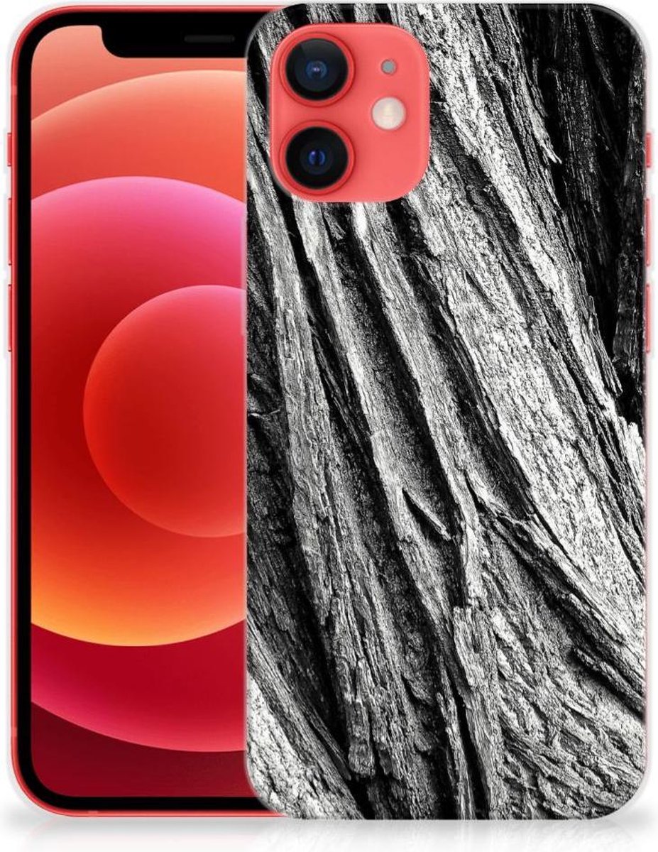 Bumper Hoesje iPhone 12 Mini Boomschors Grijs