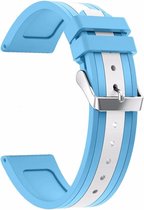 watchbands-shop.nl bandje - Samsung Galaxy Watch (46mm)/Gear S3 - WitBlauw