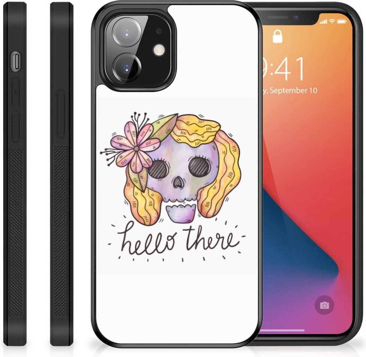Back Cover voor Mobiel Case iPhone 12 Mini Boho Skull