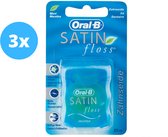 Oral-B Satin flosdraad - 3 x 25 m - Flosdraad - Voordeelverpakking